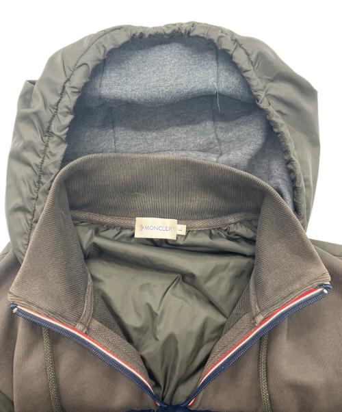 MONCLER（モンクレール）MONCLER (モンクレール) スウェット切替ジップアップパーカー オリーブ サイズ:Lの古着・服飾アイテム
