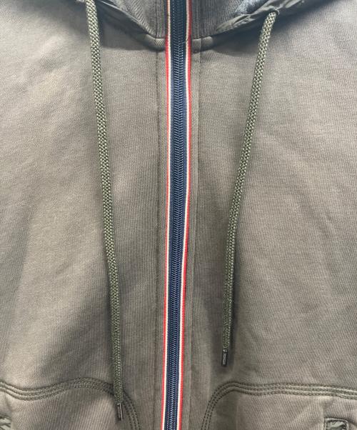 MONCLER（モンクレール）MONCLER (モンクレール) スウェット切替ジップアップパーカー オリーブ サイズ:Lの古着・服飾アイテム