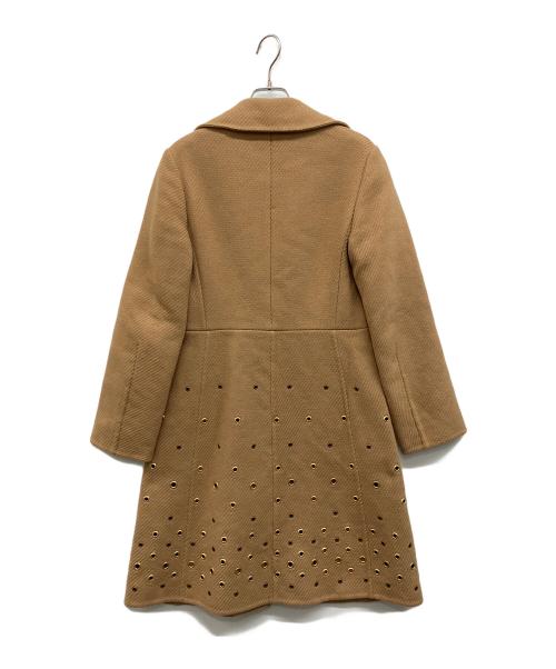 PRADA（プラダ）PRADA (プラダ) ウールリボンアイレットコート ベージュ サイズ:42の古着・服飾アイテム