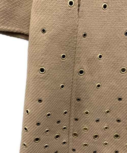 PRADA（プラダ）PRADA (プラダ) ウールリボンアイレットコート ベージュ サイズ:42の古着・服飾アイテム