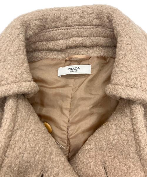 PRADA（プラダ）PRADA (プラダ) モヘアPコート ベージュ サイズ:40の古着・服飾アイテム