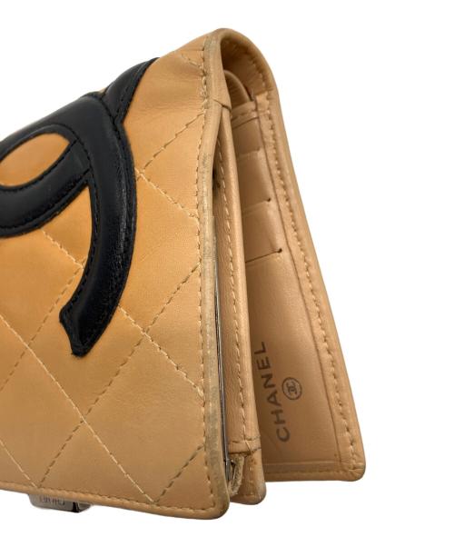 CHANEL（シャネル）CHANEL (シャネル) カンボンライン2つ折り財布 ベージュの古着・服飾アイテム