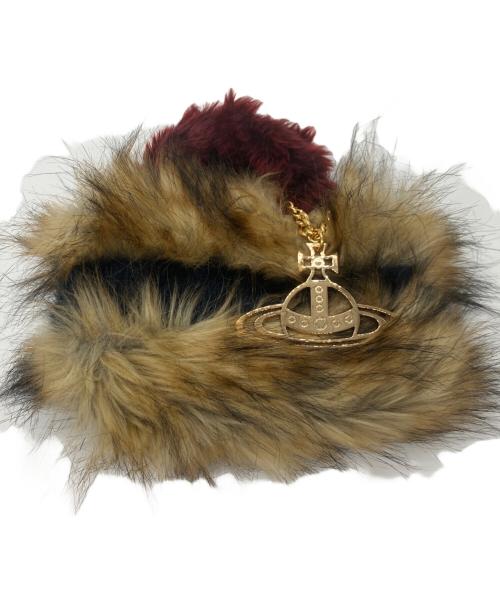 Vivienne Westwood（ヴィヴィアンウエストウッド）Vivienne Westwood (ヴィヴィアンウエストウッド) オーブチャームファーハンドバッグ ベージュ サイズ:下記参照の古着・服飾アイテム