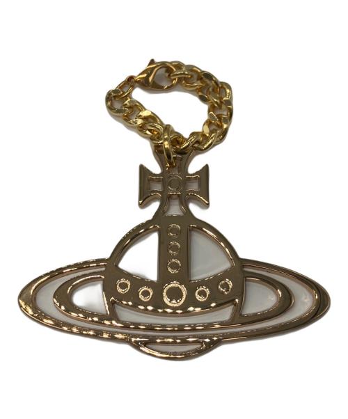 Vivienne Westwood（ヴィヴィアンウエストウッド）Vivienne Westwood (ヴィヴィアンウエストウッド) オーブチャームファーハンドバッグ ベージュ サイズ:下記参照の古着・服飾アイテム