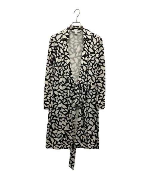 DIANE VON FURSTENBERG（ダイアンフォンファステンバーグ）DIANE VON FURSTENBERG (ダイアンフォンファステンバーグ) シルクスキッパーシャツワンピース アイボリー サイズ:2の古着・服飾アイテム