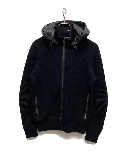 RLX RALPH LAUREN（アールエルエックスラルフローレン）RLX RALPH LAUREN (アールエルエックスラルフローレン) ナイロン切替ニットジャケット ブラック サイズ:XSの古着・服飾アイテム