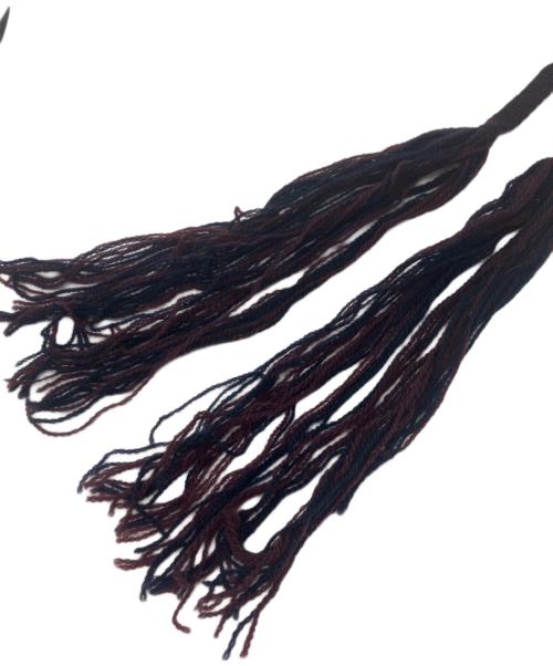 Vivienne Westwood（ヴィヴィアンウエストウッド）Vivienne Westwood (ヴィヴィアンウエストウッド) ボーダーウールニット帽 ネイビー×パープル サイズ:下記参照の古着・服飾アイテム