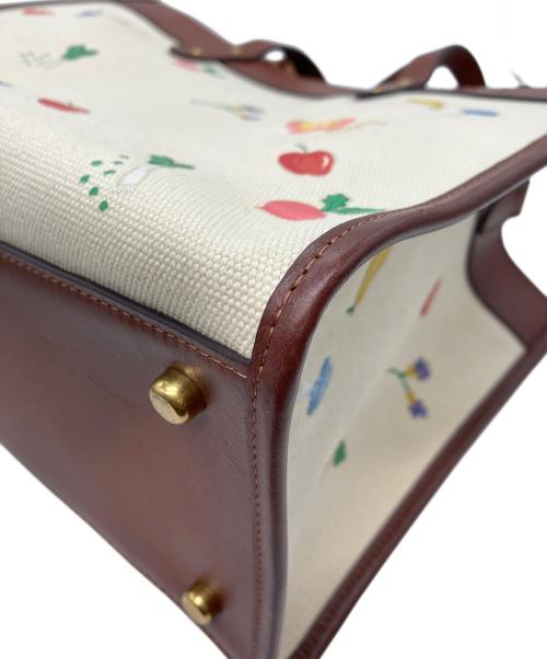 COACH（コーチ）COACH (コーチ) ベジタブルエンブロイダリー2WAYバッグ ベージュの古着・服飾アイテム