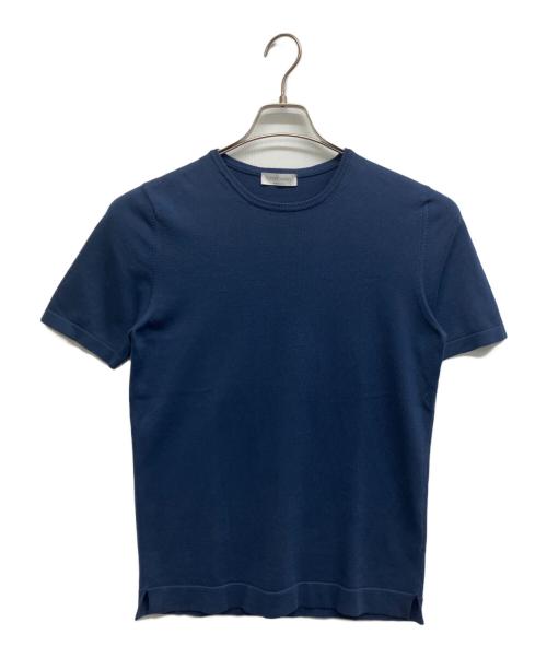 GRAN SASSO（グランサッソ）GRAN SASSO (グランサッソ) 半袖ニット ネイビー サイズ:46の古着・服飾アイテム
