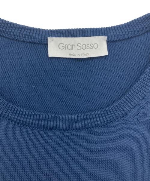 GRAN SASSO（グランサッソ）GRAN SASSO (グランサッソ) 半袖ニット ネイビー サイズ:46の古着・服飾アイテム