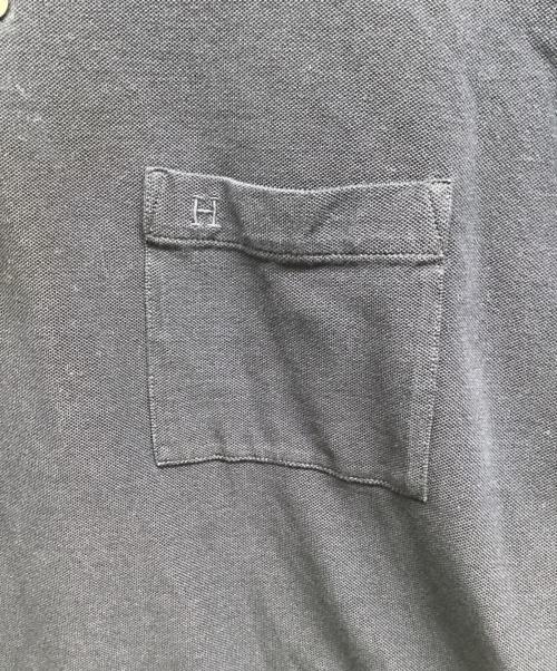 HERMES（エルメス）HERMES (エルメス) 胸刺繍コットンポロシャツ ネイビー サイズ:Lの古着・服飾アイテム