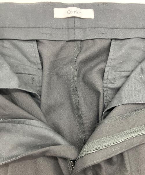 cornier（コルニエ）cornier (コルニエ) ウールスラックス ブラック サイズ:Lの古着・服飾アイテム