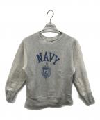 Champion REVERSE WEAVEチャンピオン リバース ウィーブ）の古着「US NAVY染み込みプリントリバースウィーブスウェット」｜グレー
