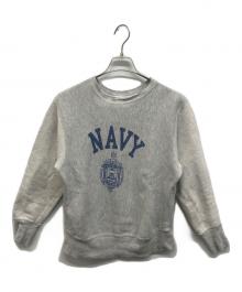 Champion REVERSE WEAVE（チャンピオン リバース ウィーブ）の古着「US NAVY染み込みプリントリバースウィーブスウェット」｜グレー