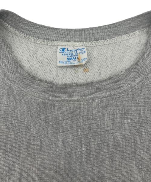 Champion REVERSE WEAVE（チャンピオン リバース ウィーブ）Champion REVERSE WEAVE (チャンピオン リバース ウィーブ) US NAVY染み込みプリントリバースウィーブスウェット グレー サイズ:Sの古着・服飾アイテム