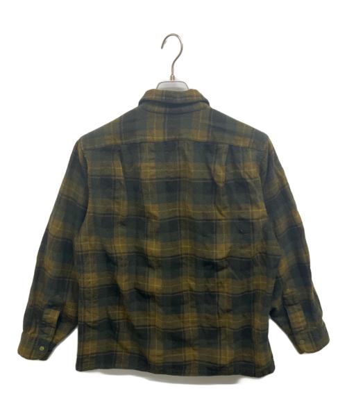 PENDLETON（ペンドルトン）PENDLETON (ペンドルトン) 60s ボードシャツ/オープンカラーチェックシャツ カーキ サイズ:Mの古着・服飾アイテム
