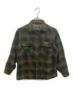 PENDLETONペンドルトン）の古着「60s ボードシャツ/オープンカラーチェックシャツ」｜カーキ