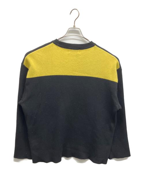 UNITUS（ユナイタス）UNITUS (ユナイタス) ウールバイカラークルーネックニット ブラック サイズ:不明の古着・服飾アイテム