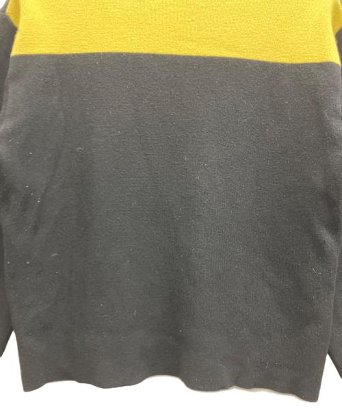 UNITUS（ユナイタス）UNITUS (ユナイタス) ウールバイカラークルーネックニット ブラック サイズ:不明の古着・服飾アイテム