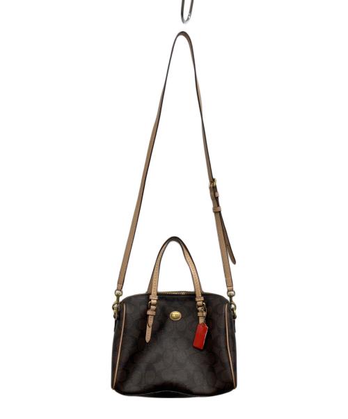 COACH（コーチ）COACH (コーチ) 2wayミニボストンバッグ ブラウンの古着・服飾アイテム