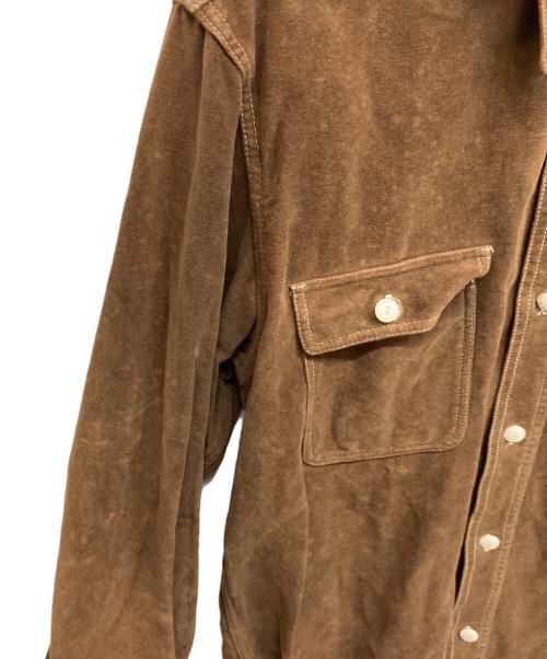 JOE McCOY’S（ジョーマッコイ）JOE McCOY’S (ジョーマッコイ) 8HOUR UNION ワークシャツ ブラウン サイズ:16の古着・服飾アイテム