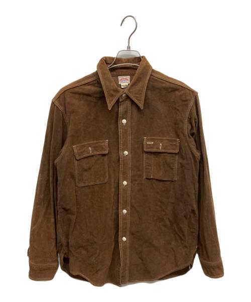 JOE McCOY’S（ジョーマッコイ）JOE McCOY’S (ジョーマッコイ) 8HOUR UNION ワークシャツ ブラウン サイズ:16の古着・服飾アイテム