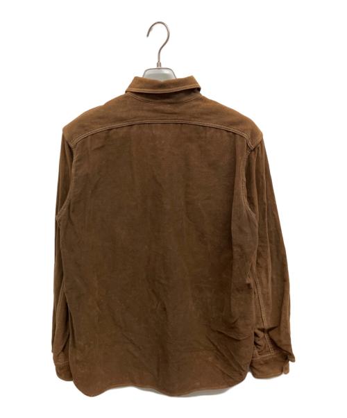 JOE McCOY’S（ジョーマッコイ）JOE McCOY’S (ジョーマッコイ) 8HOUR UNION ワークシャツ ブラウン サイズ:16の古着・服飾アイテム