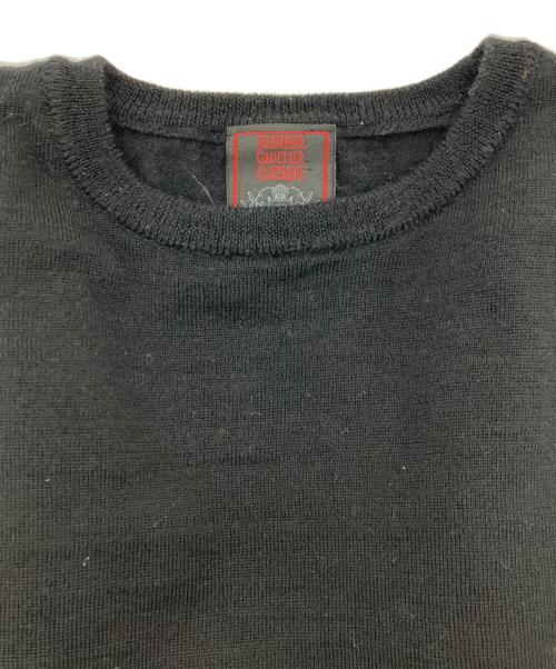 Jean Paul GAULTIER CLASSIQUE（ジャンポールゴルチエクラシック）Jean Paul GAULTIER CLASSIQUE (ジャンポールゴルチエクラシック) クルーネックウールニット ブラック サイズ:48の古着・服飾アイテム