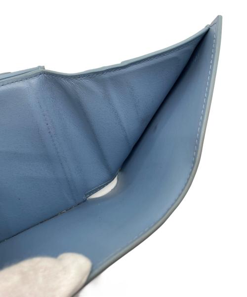 CELINE（セリーヌ）CELINE (セリーヌ) Small Flap Wallet/スモール フラップウォレット トリオンフ パステルブルーの古着・服飾アイテム