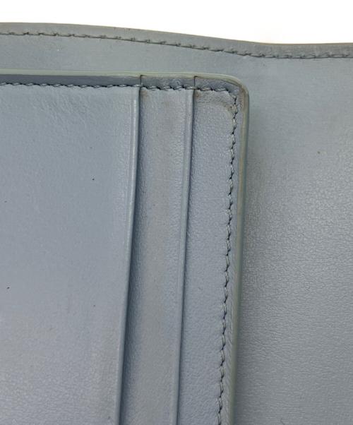 CELINE（セリーヌ）CELINE (セリーヌ) Small Flap Wallet/スモール フラップウォレット トリオンフ パステルブルーの古着・服飾アイテム