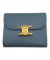 CELINE（セリーヌ）の古着「Small Flap Wallet/スモール フラップウォレット トリオンフ」｜パステルブルー