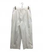 theoryセオリー）の古着「Linear Cotton Pleated Pant N」｜ホワイト