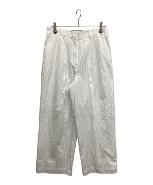 theory（セオリー）theory (セオリー) Linear Cotton Pleated Pant N ホワイト サイズ:8 未使用品の古着・服飾アイテム