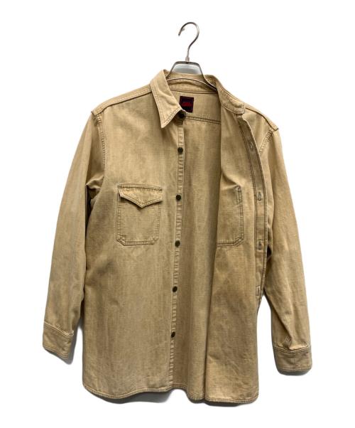 FULLCOUNT（フルカウント）FULLCOUNT (フルカウント) エルボーパッチワークシャツ ベージュ サイズ:40の古着・服飾アイテム