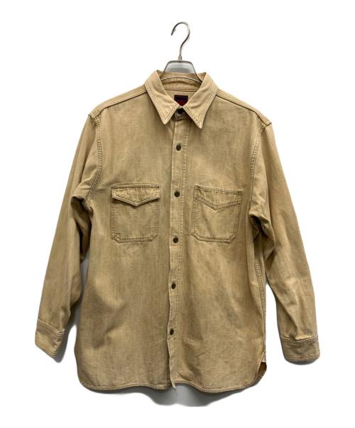 FULLCOUNT（フルカウント）FULLCOUNT (フルカウント) エルボーパッチワークシャツ ベージュ サイズ:40の古着・服飾アイテム