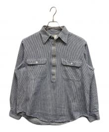 J.C.PENNY（ジェーシーペニー）の古着「70'sヒッコリーワークシャツ」｜ブルー×ホワイト