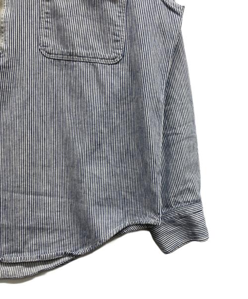 J.C.PENNY（ジェーシーペニー）J.C.PENNY (ジェーシーペニー) 70'sヒッコリーワークシャツ ブルー×ホワイト サイズ:下記参照の古着・服飾アイテム