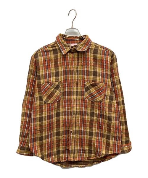 big mac（ビッグマック）big mac (ビッグマック) 70'sチェックネルシャツ レッド×ブラウン サイズ:Lの古着・服飾アイテム