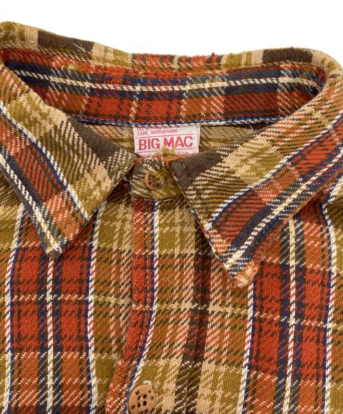 big mac（ビッグマック）big mac (ビッグマック) 70'sチェックネルシャツ レッド×ブラウン サイズ:Lの古着・服飾アイテム