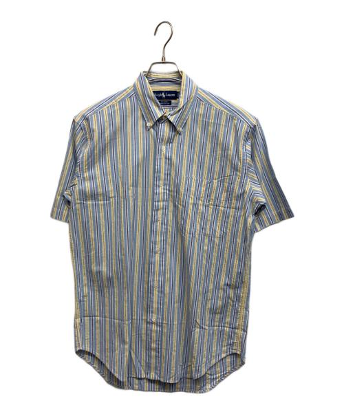 RALPH LAUREN（ラルフローレン）RALPH LAUREN (ラルフローレン) ストライプシャツ ブルー×イエロー サイズ:Mの古着・服飾アイテム