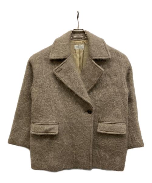 JOURNAL STANDARD relume（ジャーナルスタンダード レリューム）JOURNAL STANDARD relume (ジャーナルスタンダード レリューム) モヘヤミックスシャギーショートコート グリーン サイズ:Freeの古着・服飾アイテム