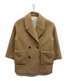 MACPHEE（マカフィー）の古着「ブークレーボンディング ダブルブレストコート」｜ベージュ