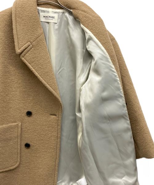 MACPHEE（マカフィー）MACPHEE (マカフィー) ブークレーボンディング ダブルブレストコート ベージュ サイズ:36の古着・服飾アイテム