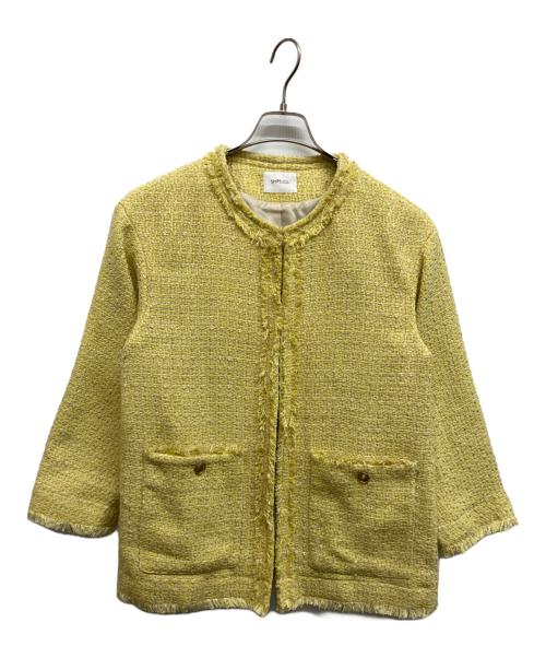 SHIPS any（シップスエニィ）SHIPS any (シップスエニィ) ツイードジャケット イエロー サイズ:Freeの古着・服飾アイテム