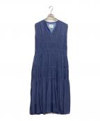 Ameriアメリ）の古着「SHIRRING PLEATS NS DRESS」｜ブルー