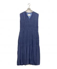 Ameri（アメリ）の古着「SHIRRING PLEATS NS DRESS」｜ブルー