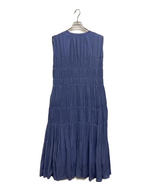 Ameri（アメリ）AMERI (アメリ) SHIRRING PLEATS NS DRESS ブルー サイズ:Freeの古着・服飾アイテム