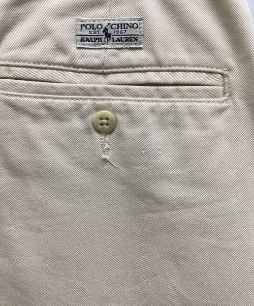 POLO RALPH LAUREN（ポロ・ラルフローレン）POLO RALPH LAUREN (ポロ・ラルフローレン) タックテーパードパンツ ベージュ サイズ:32/34の古着・服飾アイテム