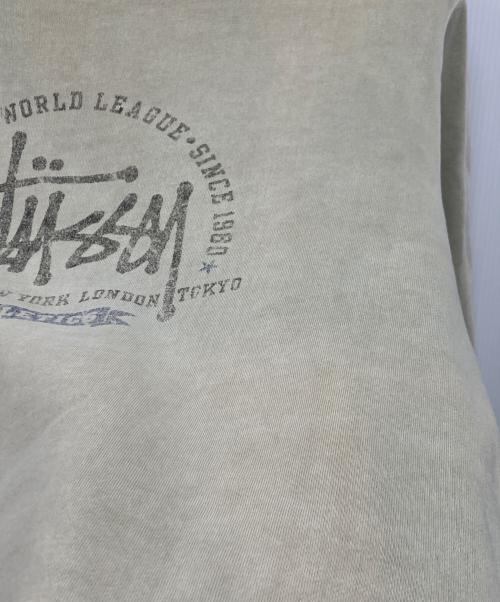 stussy（ステューシー）stussy (ステューシー) プリントスウェット ベージュ サイズ:Sの古着・服飾アイテム