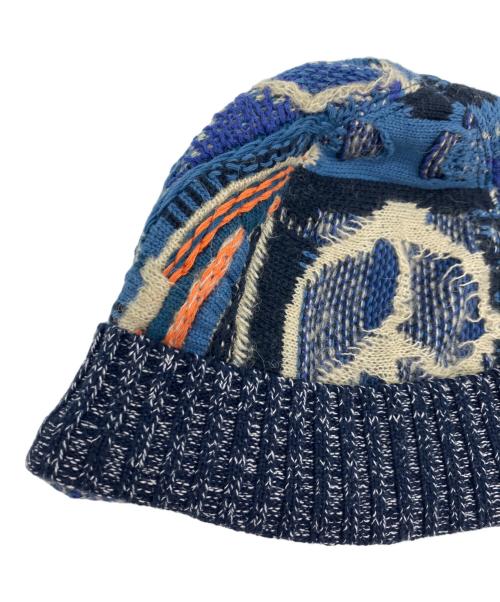 KAPITAL（キャピタル）KAPITAL (キャピタル) 7Gニット Gaudy ビーニー キャップ ブルー サイズ:下記参照の古着・服飾アイテム